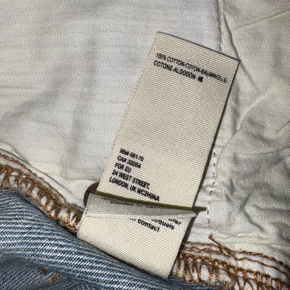 Free People Ripped Denim Mini Skirt in Breezy Blue  100% Cotton Sz. 25 Sz. 0